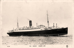 ASCANIA * Carte Photo * Bateau Cargo Paquebot Commerce Marine Marchande ? Société Compagnie  CUNARD LINE - Cargos