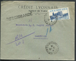 TUNISIE - N° 140 / LR DE TUNIS LE 19/10/1928 POUR MARSEILLE  - TB - Lettres & Documents