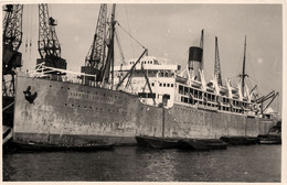 LLANSTEPHAN CASTLE * Carte Photo * Bateau Cargo Paquebot Commerce Marine Marchande ? Société Compagnie  CUNARD LINE - Commerce