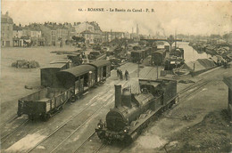 Roanne * Le Bassin Du Canal * Gare Train Locomotive * Ligne Chemin De Fer De La Loire - Roanne