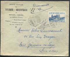 TUNISIE - N° 140 / LR DE BIZERTE LE 17/2/1932 POUR SEINE & OISE  - TB - Lettres & Documents