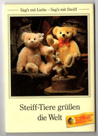 16 Künstler-Karten, Motiv: "Steiff-Tiere Grüßen Die Welt", Gr. Je Ca. 11 X 16 Cm, In Schutzhülle, Unbeschrieben - 5 - 99 Postcards