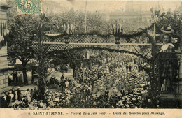 St étienne * Festival Du 9 Juin 1907 * Défilé Des Sociétés , Place Marengo * Fête Locale * Carnaval Mi Carême - Saint Etienne