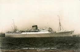 RMMV CAPETOWN CASTLE * Carte Photo * Bateau Cargo Paquebot Commerce Marine Marchande ? Société Compagnie UNION LINE - Koopvaardij