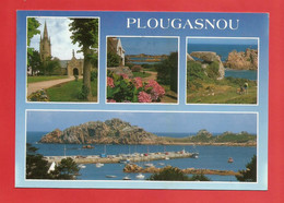 C.P.M. ( 29 ) « PLOUGASNOU » Jolie Multi-Vues; L'Eglise,le Port Du Diben Et La Pointe De Primel   X2 Phots - Plougasnou