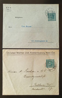 Österreich 1908, Private Umschläge "Merkurkopf" WIEN Und KLOSTERNEUBURG Gelaufen - Covers & Documents