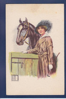 CPA Femme Avec Cheval Horse Illustrateur Femme Women Non Circulé Rappini - Horses