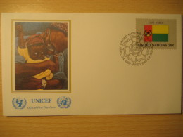 CAPE VERDE New York 1982 FDC Cancel UNICEF Cover UNITED NATIONS UN NY Flag Series Flags Funa - Cap Vert