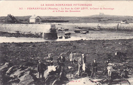 Manche - Fermanville - Le Port Du Cap Lévy, Le Canot De Sauvetage Et Le Poste Des Douaniers - Other & Unclassified