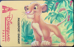 FRANCE  -  DisneyLAND PARIS  -  SIMBA  -  Enfant - Pasaportes Disney