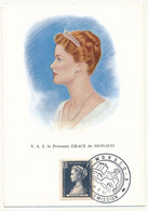 MONACO -  Carte Maximum -1F Princesse Grace - Premier Jour - 11/5/1957 - Cartes-Maximum (CM)