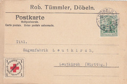 Deutsches Reich Postkarte 1920-36 Perfin Firmenlochung TR - Lettres