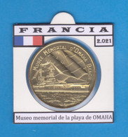 FRANCIA  FRANCE   MEDALLA TURÍSTICA  SC/UNC  "MUSEO MEMORIAL OMAHA" 2.021  DL-12.839 - 2021