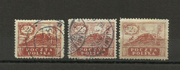 Poland 1919 - Fi. 95 B Different Variants - Used Stamps