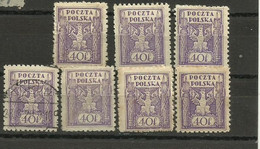 Poland 1919 - Fi. 97  Different Variants - Used Stamps
