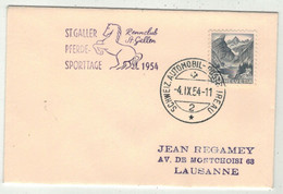 Suisse // Bureau De Poste Automobile, St.Galler Pferde-Sporttage1954 (A680) - Postmark Collection