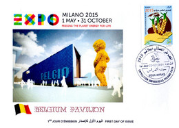 ARGELIA 2014 FDC  FDC Expo Milan 2015 Milano Belgian Pavilion Italia Italy - Manneken Pis - Brussels Bruxelles Belgique - 2015 – Milán (Italia)