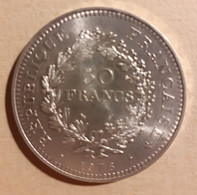 (Monnaies). France. 50 Fr Argent Hercule. 1976 - M. 50 Francs
