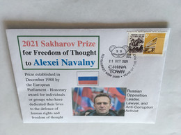 (6 A 30) Special Commemorative Cover - 21st October - Alexei Navalny Awarded 2021 Sakharov Prize (OZ Stamp) - Briefe U. Dokumente