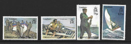 Tristan Da Cunha 1972 Long Boat Set 4 MNH - Tristan Da Cunha