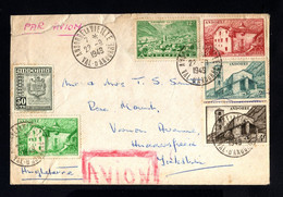 17825-ANDORRE-AIRMAIL COVER ANDORRE La VIEILLE To YORKSHIRE (england)1949.WWII.BRIEF.Enveloppe. - Storia Postale