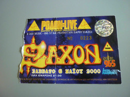 Saxon Music Concert Ticket Stub Athens Greece 2000 - Konzertkarten