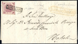 Cover 1858, Lettera Del 26.2.1858 Da Campobasso A Napoli, Affrancato Con 2 Grana Lilla Rosa Intenso, Ampi Margini, Nitid - Napoli