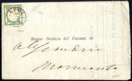 Cover 1861, Province Napoletane, ½ Tornese Verde Smeraldo Isloato Su Circolare Da Napoli 28.12.1861 Per Marmorito - Ales - Napoli