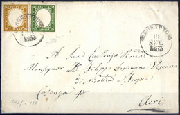 Cover "Rosarno", Cerchio (Punti 6), Lettera Del 10.9.1863 Per Cleri Affrancata Con IV Di Sardegna 5 C. Verde Cupo E 10 C - Napoli
