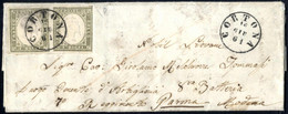 Cover 1861, Lettera Da Cortona Il 16.6 Per Modena (ad Un Militare Rispedita Per Parma E Respinta Al Mittente), Timbro "R - Sardegna