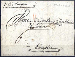 Cover 1800, Brief "v. Riedlingen" Am 19.2. Nach Kempten Mit "6" Kreuzer Rheinisch Als Halbporto - Other & Unclassified