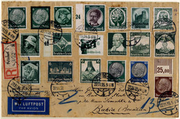 Cover 1935, Eingeschriebener Luftpostbrief Vom 22.11.1935 Von Potsdam Via Marseille Mit Der Air France An Einen Passagie - Other & Unclassified