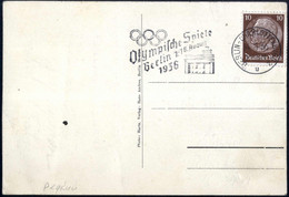 Cover 1936, Postkarte Vom 14.8.1936 Von Berlin, Frankiert Mit Hindenburg 10 Pf. Sauber Gestempelt Mit "BERLIN - CHARLOTT - Other & Unclassified