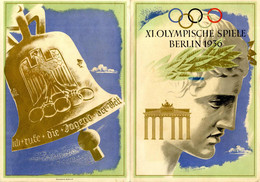 Cover 1936, Vierseitiges Großes Telegramm Gedruckt Anläßlich Der Olympischen Sommerspiele Berlin 1936, Erste Und Letzte  - Other & Unclassified