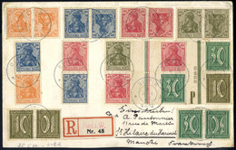 Cover 1922, Rekobrief Vom 8.4.1922 Von Reit Im Winkel Nach St. Hilaire Du Harcouët (Frankreich), Frankiert Mit Insgesamt - Other & Unclassified