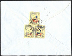 Cover 1918, Brief Aus Bukarest Vom 9.7. In Loco Taxiert Mit 30 Bani, Rückseitig Paar 5 Bani Und 20 Bani Porto Mit Aufdru - Occupation 1914-18
