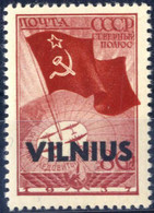 ** 1941, Ausgabe Für Das Vilna-Gebiet, 5 Kop. - 80 Kop. (8 Werte) Mit Aufdruck "VILNIUS", Postfrisch In Einwandfreier Er - Occupation 1938-45