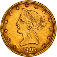 Monnaie, États-Unis, Coronet Head, $10, Eagle, 1897, U.S. Mint, Philadelphie - 10$ - Eagles - 1866-1907: Coronet Head (Tête Couronnée)