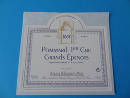 Etiquette Pommard 1er Cru Grands Epenots 2005 Domaine Rebourgeon Mure - Bourgogne