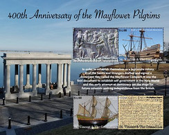 St. Vincent & The Grenadines 2021 400TH ANNIVERSARY OF THE MAYFLOWER SHIP COMPACT AND PILGRIMS SHEETLET  I202110 - St.Vincent Y Las Granadinas