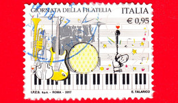 ITALIA - Usato - 2017 - Giornata Della Filatelia - Strumenti Musicali - Note - 0,95 - 2011-20: Used