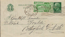 (St.Post.).Regno.V.E.III.1933.Biglietto Postale 25c + "gemello" 25c Verde "Anno Santo" (66-21) - Marcophilia
