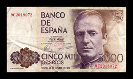 España Spain 5000 Pesetas 1979 Pick 160 Serie 9C Replacement  BC/+ F/+ - [ 4] 1975-… : Juan Carlos I