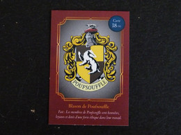CARTE AUCHAN HARRY POTTER 18/90 BLASON ARMOIRIES DE POUFOUFFLE - Harry Potter