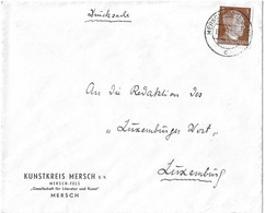 Luxemburg - Besatzung - Brief Von Mersch N. Luxemburg 1943 - 1940-1944 Deutsche Besatzung