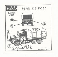 PLAN DE POSE  KAISER JEEP - Sonstige & Ohne Zuordnung