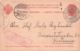 FINLAND - CARTE POSTALE 4k 1902 HELSINGFORS > KRISTIANIA #P30 /  QC147 - Postal Stationery