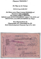 Austria KUK Airmail Flights Przemysl 1915 Flight 13 - Airmail
