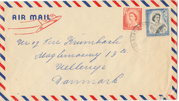 New Zealand Air Mail Cover Sent To Denmark Waimauku 23-5-?? - Airmail