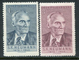 CZECHOSLOVAKIA 1950 Stanislaw Neumann MNH / **.  Michel 618-19 - Ungebraucht